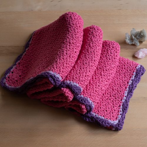 Baby blanket cotton pink