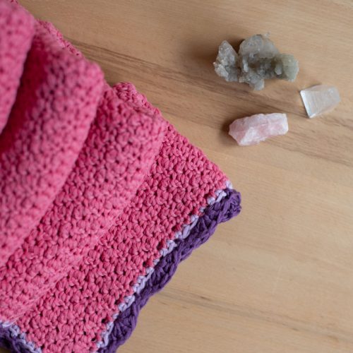 Baby blanket cotton pink