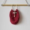 Crochet grocery bag red