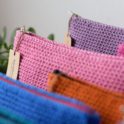Crochet Wallet Miserável blue big