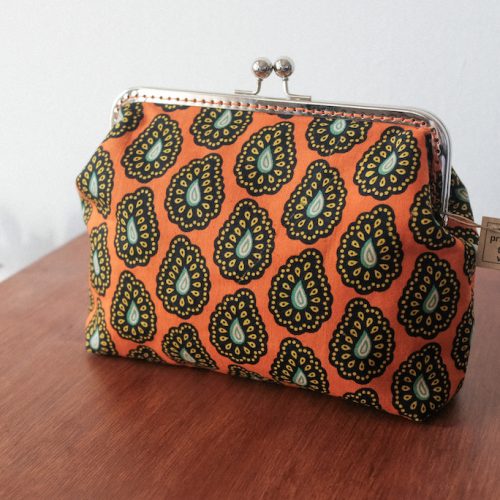 From Príncipe to the World – African purse black orange