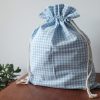 Bread bag cotton vichy light blue