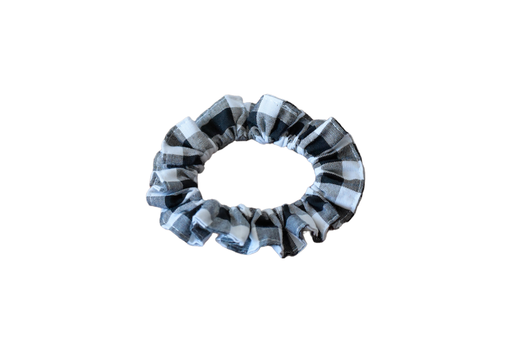 Haargummi Scrunchie vichy black big