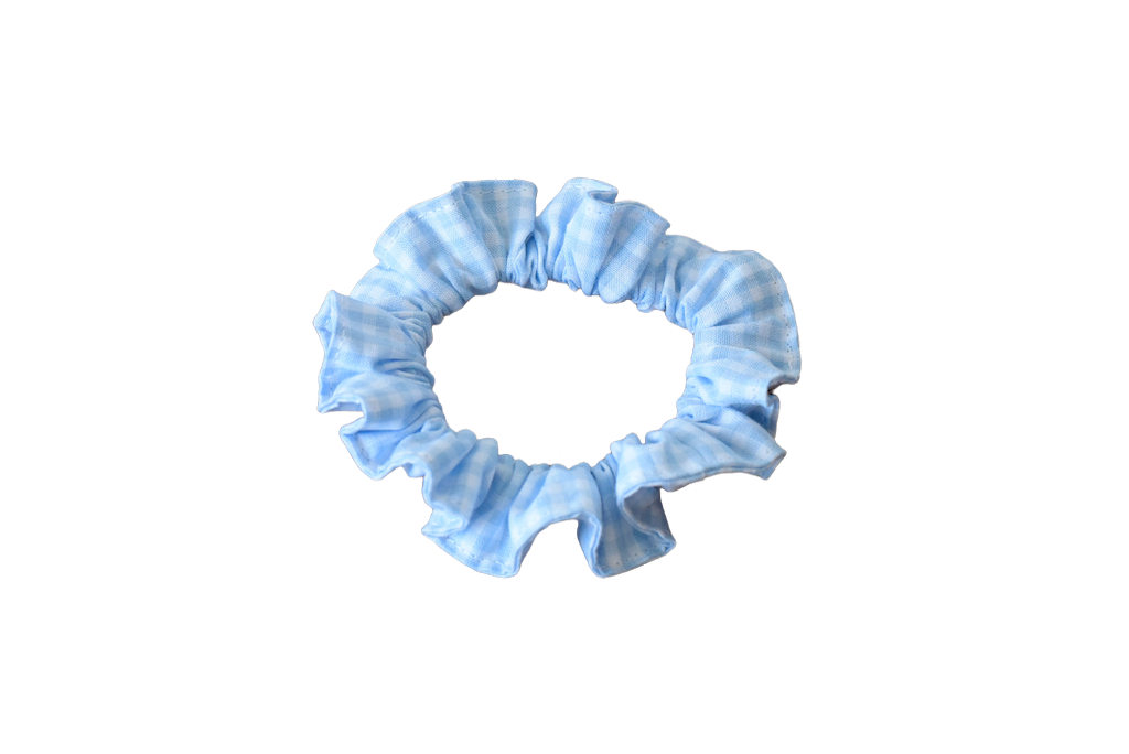 Haargummi Scrunchie vichy light blue