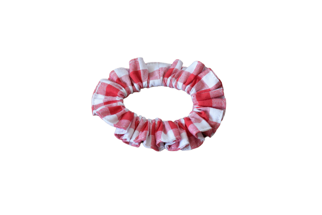 Haargummi Scrunchie vichy red big