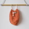 Crochet grocery bag orange