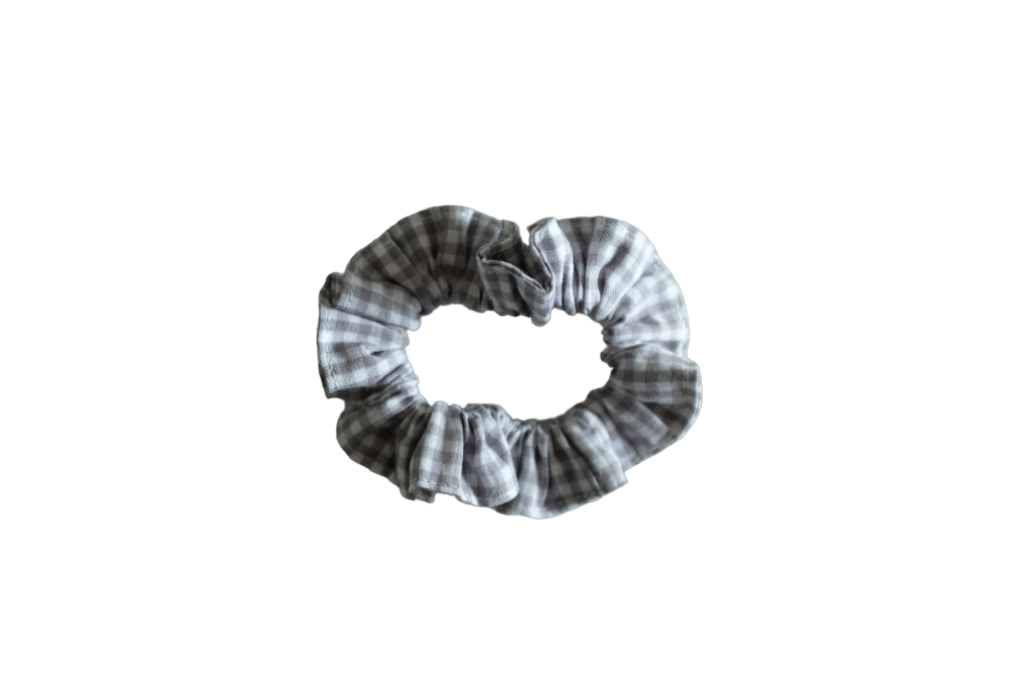 Scrunchie vichy gray
