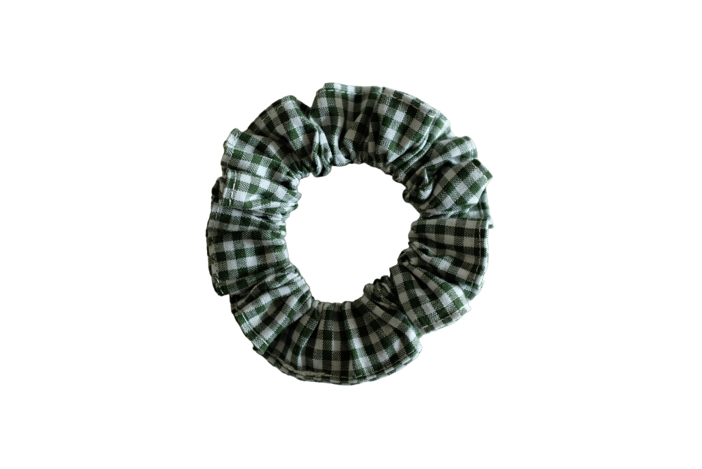 Scrunchie vichy green forest