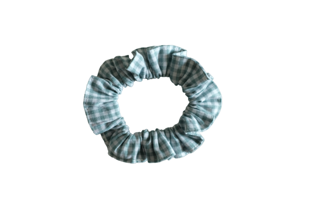 Scrunchie vichy lake blue