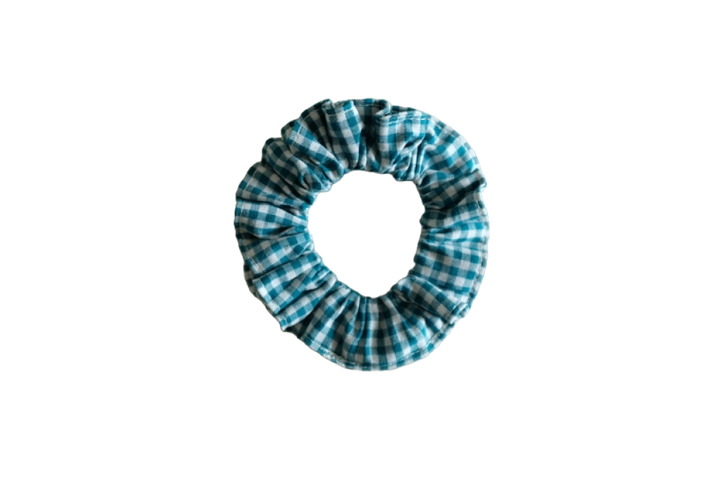 Scrunchie vichy teal
